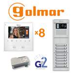 Golmar gb2 kit 8 Golmar Θυροτηλεόραση πολυκατοικίας 8 διαμερισμάτων