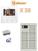 Golmar gb2 kit 26 για 26 διαμερίσματα Golmar Θυροτηλεόραση πολυκατοικίας 26 διαμερισμάτων