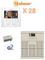 Golmar gb2 kit 28 για 28 διαμερίσματα Golmar Θυροτηλεόραση πολυκατοικίας 28 διαμερισμάτων