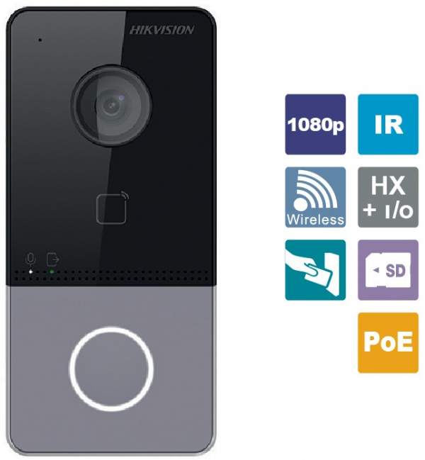 Μπουτονιέρα HIKVISION KV6113-WPE1 Hikvision Θυροτηλεόραση KV6113-WPE1