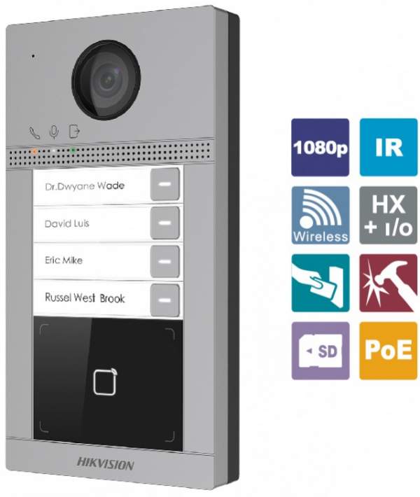 Μπουτονιέρα HIKVISION DS-KV8413-WME1 Hikvision Θυροτηλεόραση DS-KV8413-WME1 Hikvision